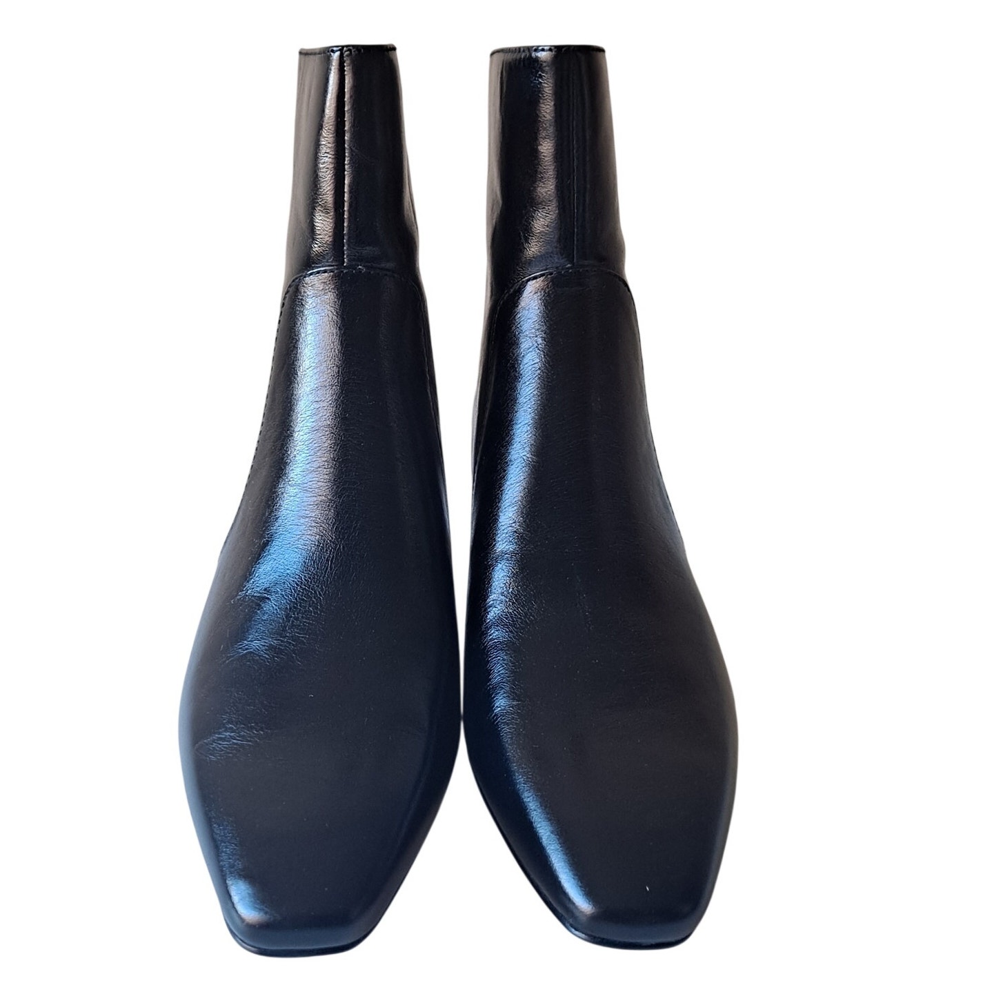 Madewell Dimes Leather Kitten Heel Ankle Boots Black Women's Size 6.5m Nwob